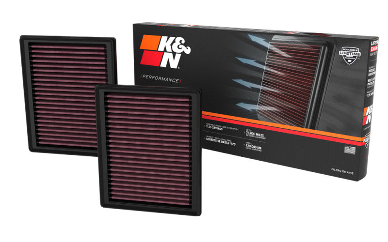 Filtro de aire de repuesto K&amp;N para Nissan Z 3.0L V6 2023 (incluye 2 filtros)