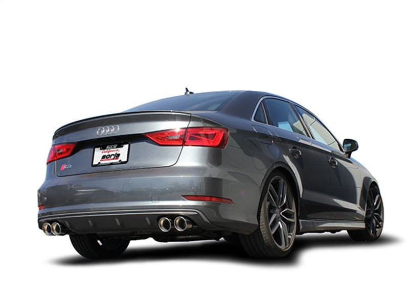 Borla 13–15 Audi S3 S-Type Doppelter runder, gerollter Catback-Auspuff