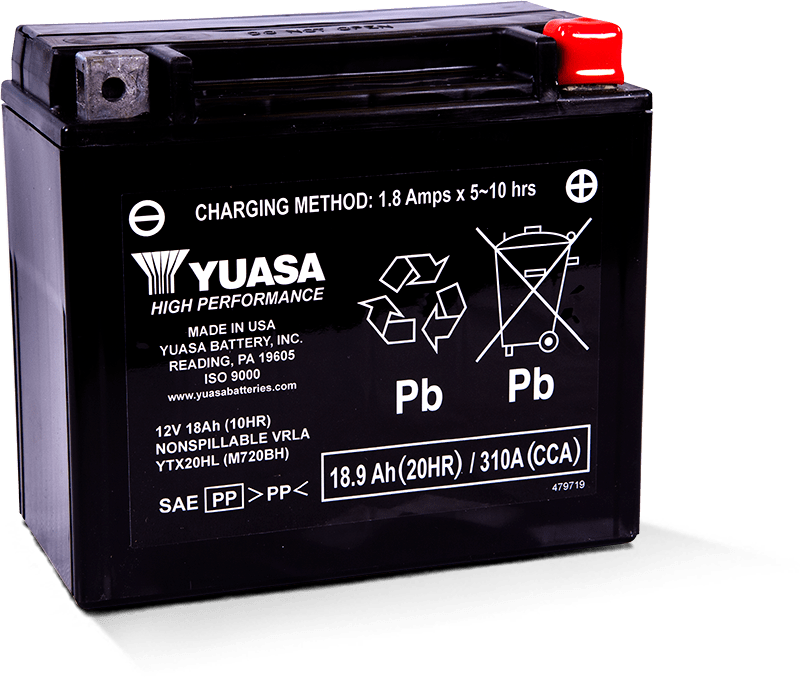 Yuasa YTX20HL Wartungsfreie AGM 12 Volt Batterie