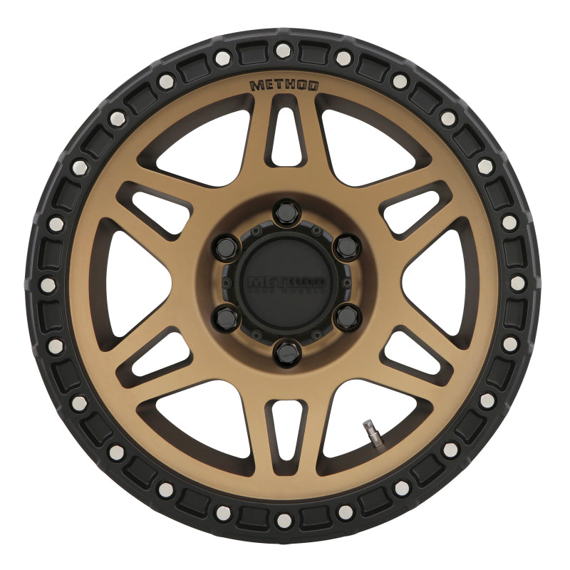 Rueda de bloqueo de calle Method MR312 de bronce y negro con desplazamiento de 17 x 9 -12 mm y 6 x 5,5 de 106,25 mm CB