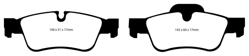 EBC 12+ Mercedes-Benz G63 AMG 5.5 Twin Turbo Redstuff Bremsbeläge hinten