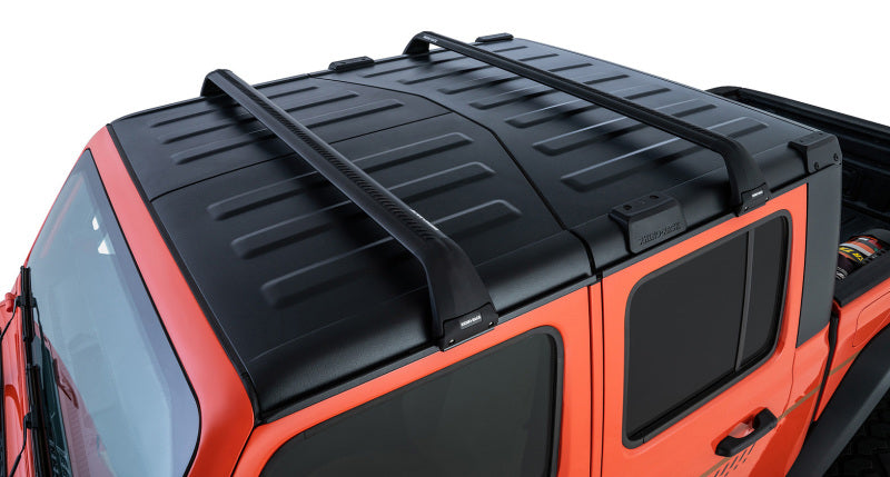 Rhino-Rack 07–22 Jeep Wrangler JK/JL 4-Türer Hardtop Vortex SG 2-Stangen-Dachgepäckträger – Schwarz