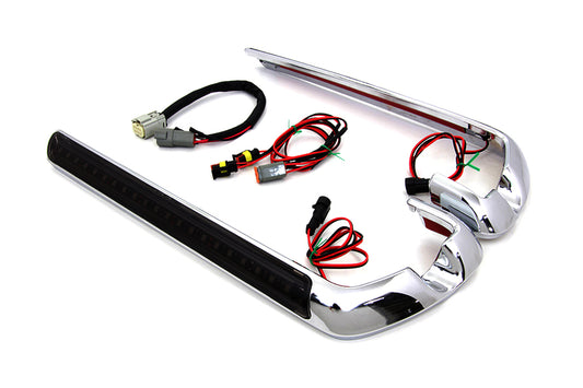 Kit de luz de marcador lateral de alforja roja Electra Glow para Harley-Davidson 2014-Up