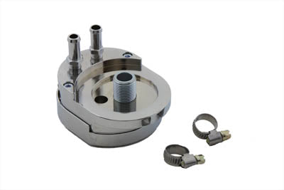 Oil Cooler Filter Adapter Mount Chrome For Harley-Davidson Twin Cam 1999-2017